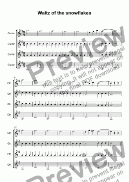 page one of Waltz of the snowflakes