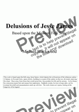 page one of Delusions of Jesse James