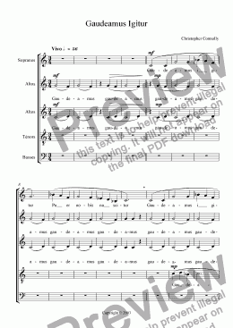 page one of Gaudeamus Igitur