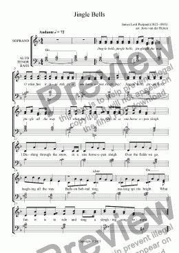 Jingle Bells (James Pierpont) » Sheet Music for Men's Choir