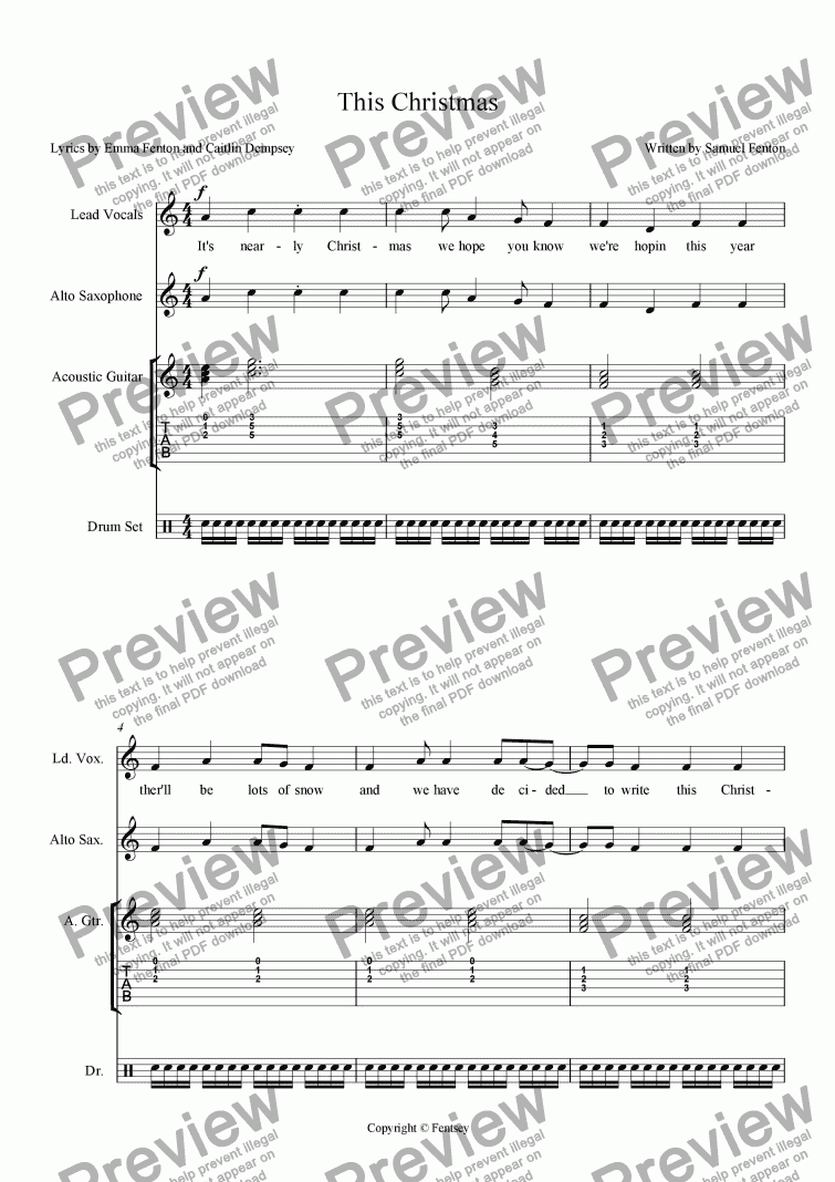 This Christmas - Download Sheet Music PDF file