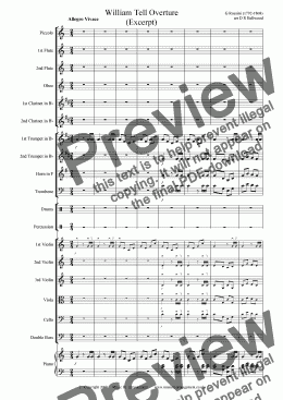 page one of William Tell Overture (Excerpt)
