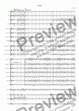 page one of Tyneside Songs Suite: 1.March (Lambton Worm)