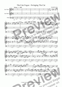 page one of The Cats Fugue - Swinging The Cat