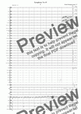 page one of Symphony No 69 1st movt