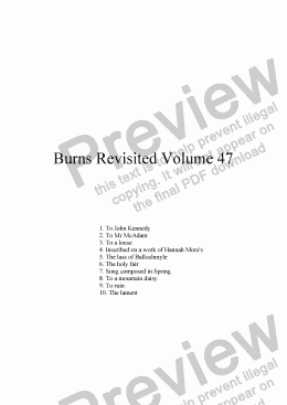 page one of Burns Revisited Volume 47