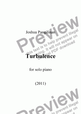 page one of Turbulence