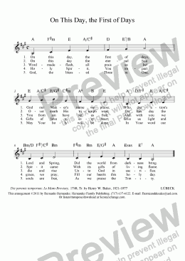 page one of On This Day, the First of Days - LOWERED