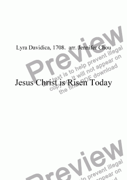 page one of Jesus Christ is Risen Today with Descant