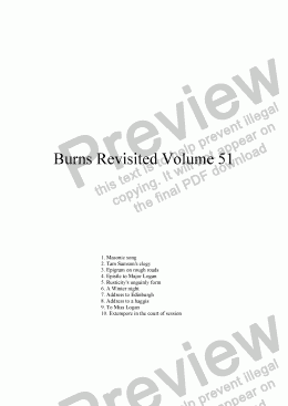 page one of Burns Revisited Volume 51