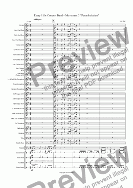 page one of Essay 1 for Concert Band - Movement 3 "Perambulation"