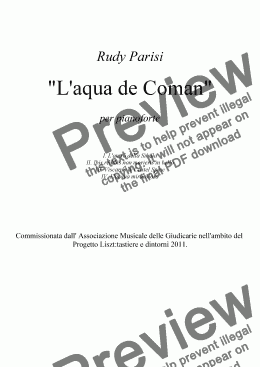 page one of L’aqua de Coman