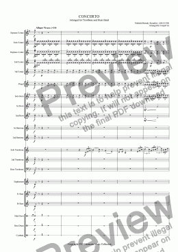 page one of TROMBONE CONCERTO