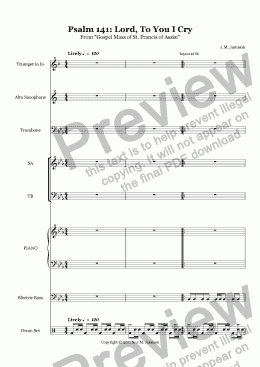 page one of Psalm 141: Lord, To You I Cry (Gospel Mass)