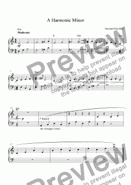 page one of A Harmonic Minor