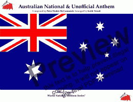 page one of Australian National Anthem (Advance Australia Fair) & Waltzing Matilda for Wind Quintet