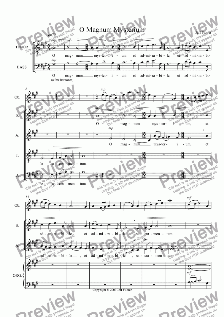 O Magnum Mysterium - Download Sheet Music PDF file