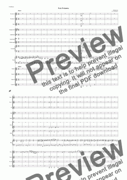 page one of Rule Britannia for School Orchestra