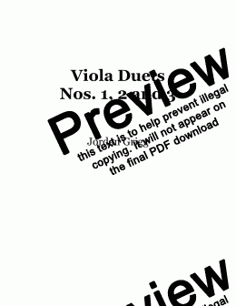 page one of Viola Duets Nos. 1, 2 and 3