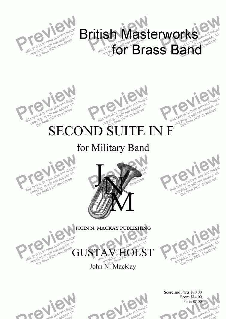 Second Suite In F Download Sheet Music Pdf File