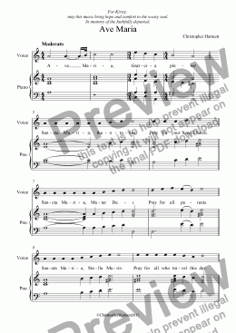 page one of Ave Maria