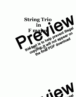 page one of String Trio in F major