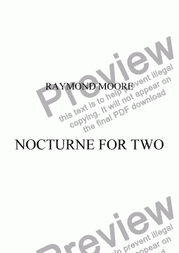 page one of NOCTURNE FOR TWO