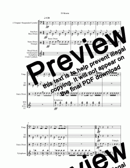 page one of Two Pieces for Percussion Ensemble 2nd mvt.