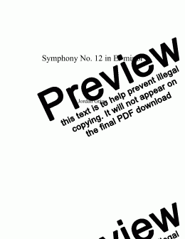 page one of Symphony No. 12 in Eb minor 1st mvt.