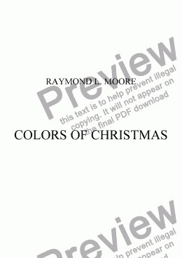 page one of COLORS OF CHRISTMAS