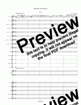 page one of Interludes for Orchestra