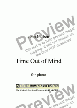 page one of Time Out of Mind