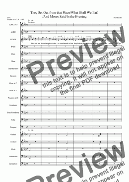 page one of 04 Israel in the Wilderness - They Set Out from that Place/What Shall We Eat? /And Moses Said/In the Evening