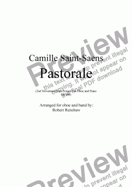 page one of Pastorale (for Solo Oboe with Wind Ensemble)