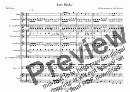 page one of Bach Rocks! for School Concert Band