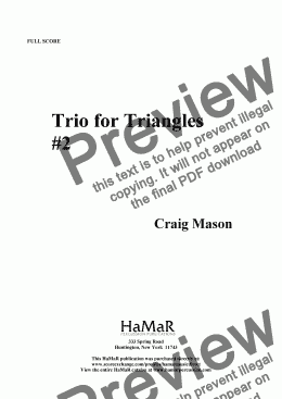 page one of Trio for Triangles #2
