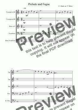 page one of Prelude and Fugue