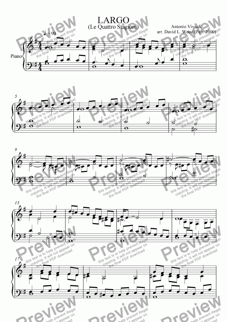 Download Vivaldi Winter Piano Sheet Music Pdf - Best Music Sheet