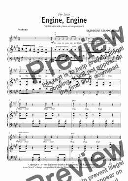 page one of Engine, Engine (beginning violin solo)