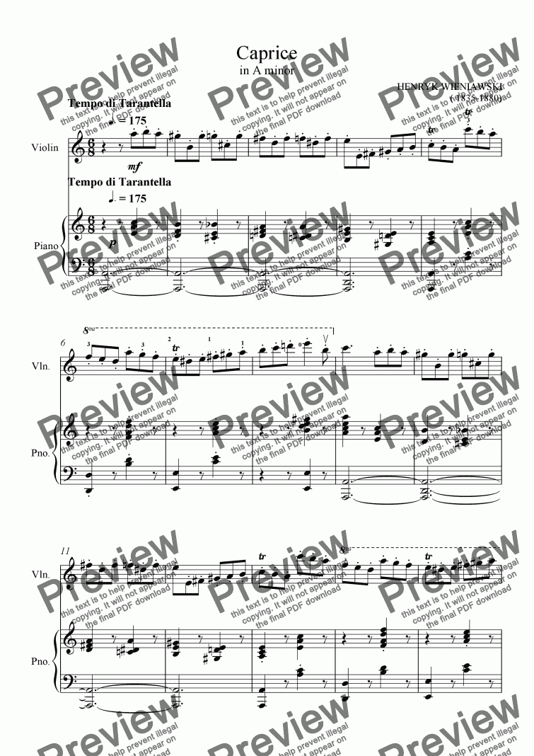 Caprice Download Sheet Music Pdf File