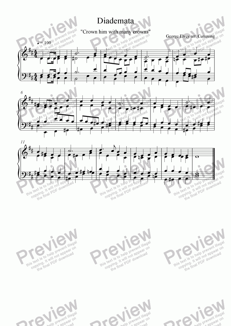 crown him with many crowns brass quintet sheet music