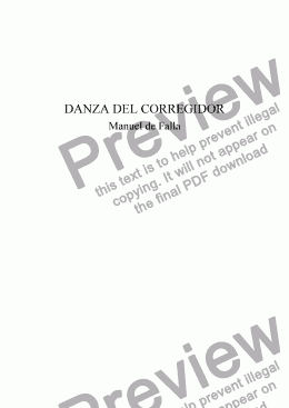 page one of DANCE OF THE CORREGIDOR