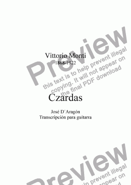 page one of CZARDAS