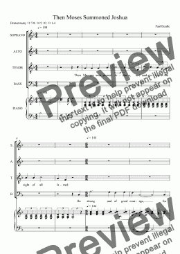 page one of 10 Israel in the Wilderness - choral score