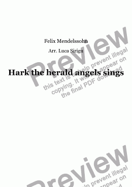 page one of Hark the herald angels sings