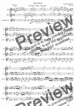 page one of Trio Nr.9 Floete-Oboe-Klarinette