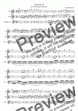 page one of Trio Nr.11 fuer Floete-Oboe-Klarinette