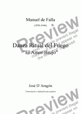 page one of DANZA RITUAL DEL FUEGO 