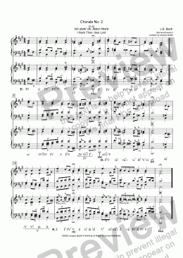 page one of JS Bach Chorale No. 2 (Riemenschneider) Harmonic Analysis