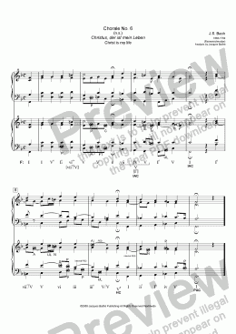 page one of JS Bach’s Chorale No. 6 (Riemenschneider) Harmonic Analysis